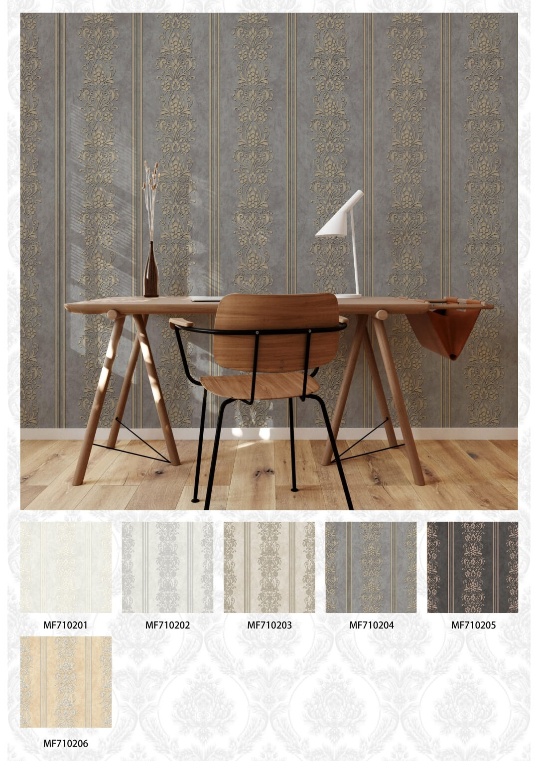 Classic Damascus Wallpaper from China manufacturer Shandong Max