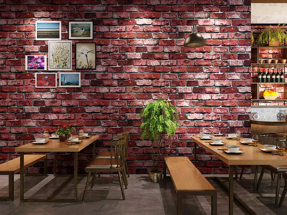 realistic red Brick Wallpaper interior from China manufacturer - Max