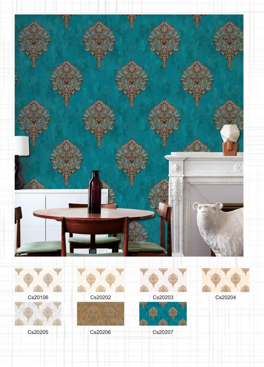 extra large matte white PVC Wallpaper for furniture from China